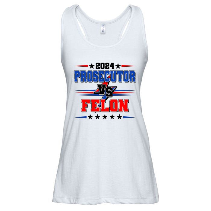 2024 Prosecutor Vs Felon Kamala Vs Trump 2024 Election Ladies Essential Flowy Tank