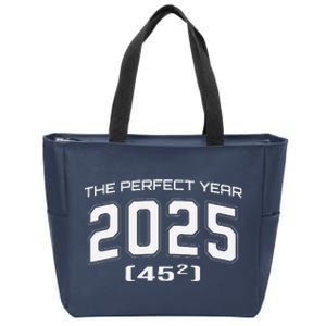 2025 Perfect Year 45 Square Root Mathematical Milestone Zip Tote Bag