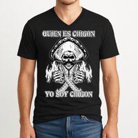 23 Quien Es Chigon TS Front V-Neck T-Shirt