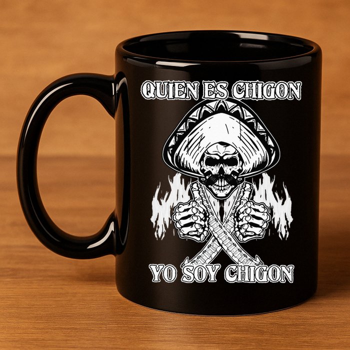 23 Quien Es Chigon TS Front 11oz C Handle Ceramic Mug