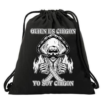 23 Quien Es Chigon TS Front Drawstring Bag