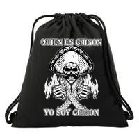 23 Quien Es Chigon TS Front Drawstring Bag