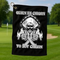 23 Quien Es Chigon TS Front Golf Towel