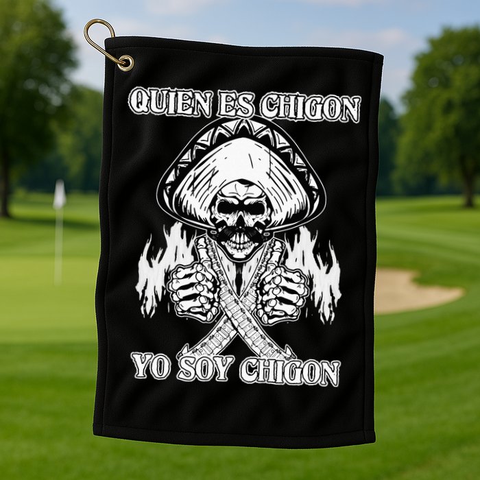 23 Quien Es Chigon TS Front Golf Towel