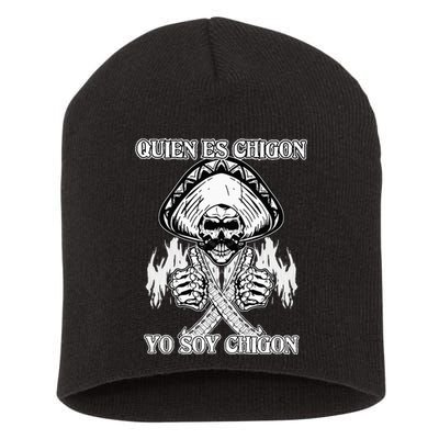 23 Quien Es Chigon TS Front Short Acrylic Beanie