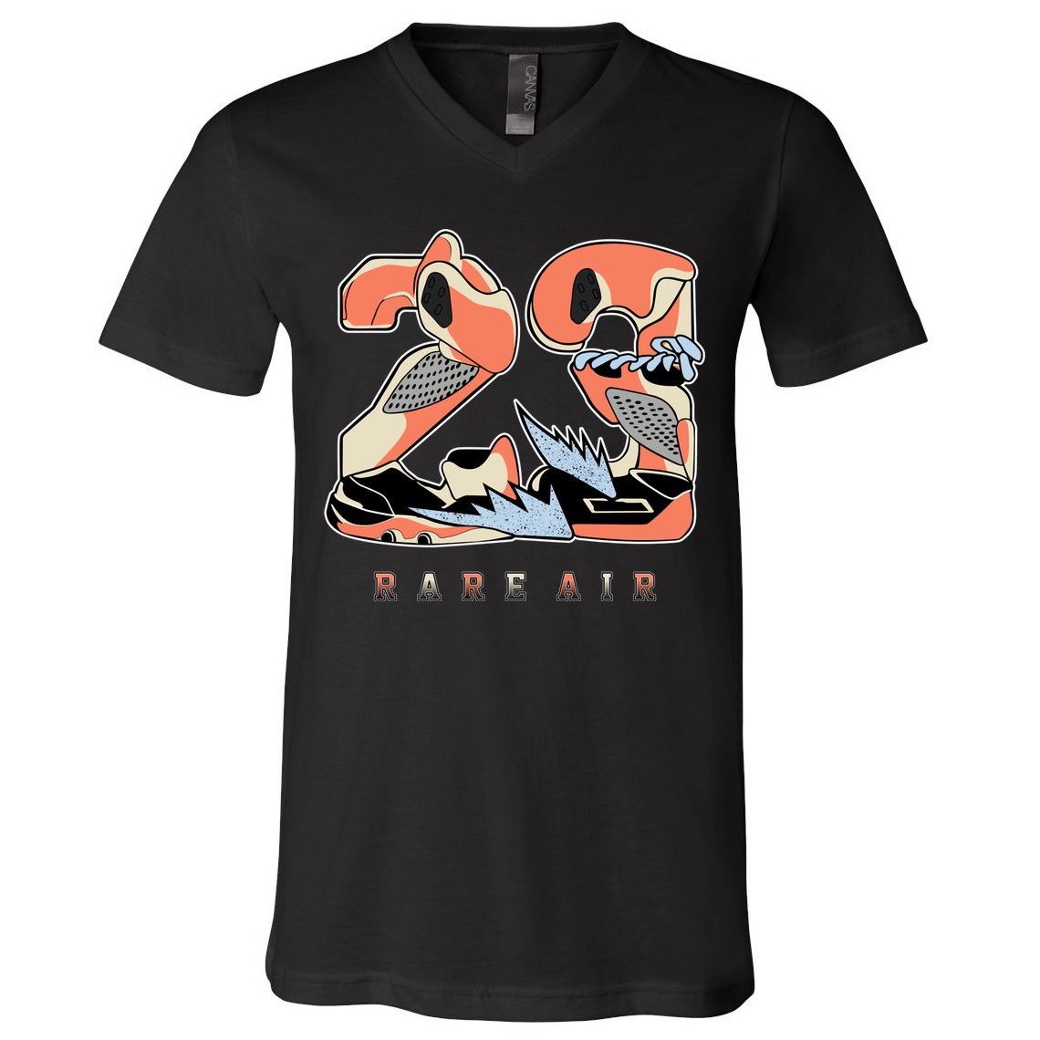 23 Rare Air Crimson Bliss 5s Matching V-Neck T-Shirt