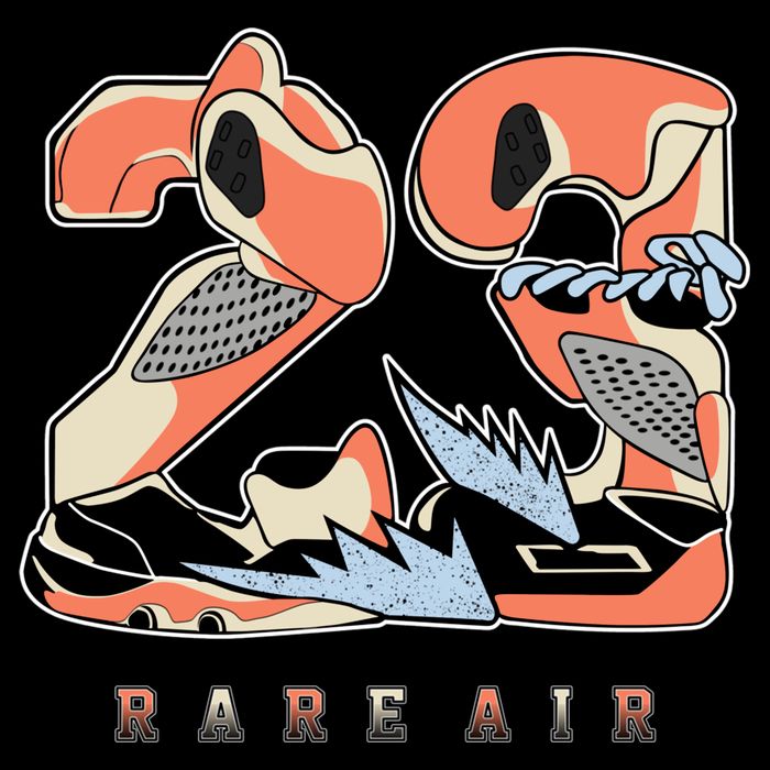 23 Rare Air Crimson Bliss 5s Matching V-Neck T-Shirt