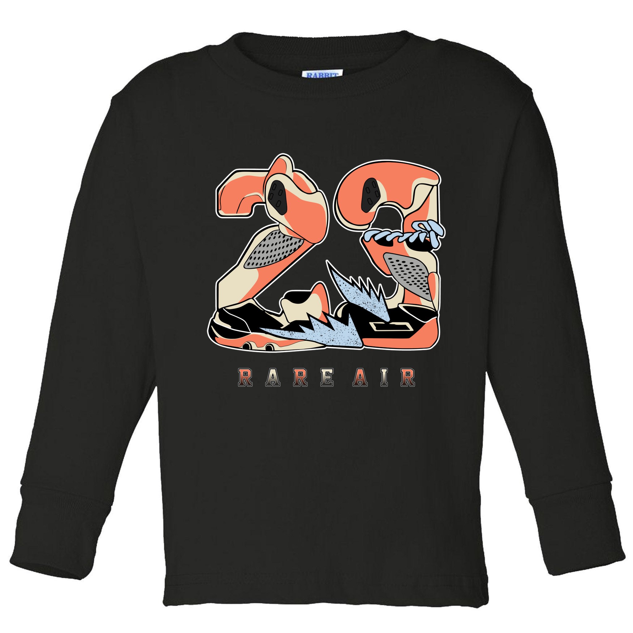 23 Rare Air Crimson Bliss 5s Matching Toddler Long Sleeve Shirt