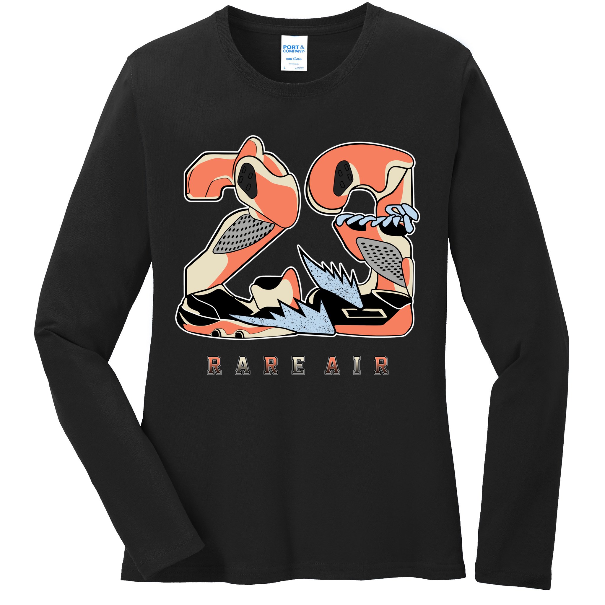 23 Rare Air Crimson Bliss 5s Matching Ladies Long Sleeve Shirt