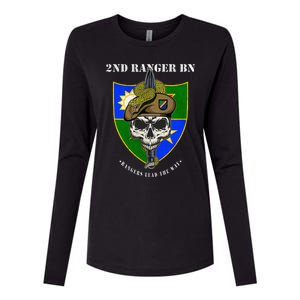 2nd Ranger Battalion Ranger Veteran Father Day Womens Cotton Relaxed Long Sleeve T-Shirt