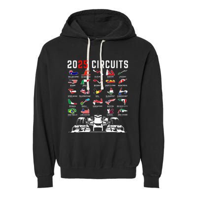 2025 Races Formula Racing Car 2025 Formula Racing Garment-Dyed Fleece Hoodie