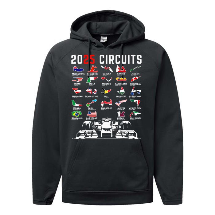 2025 Races Formula Racing Car 2025 Formula Racing Performance Fleece Hoodie