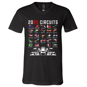 2025 Races Formula Racing Car 2025 Formula Racing V-Neck T-Shirt