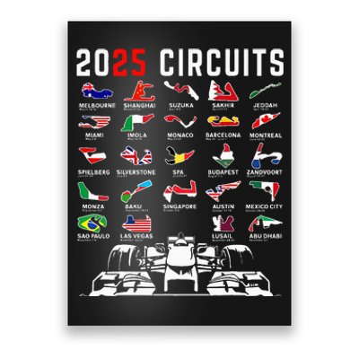 2025 Races Formula Racing Car 2025 Formula Racing Poster