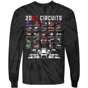 2025 Races Formula Racing Car 2025 Formula Racing Tie-Dye Long Sleeve Shirt