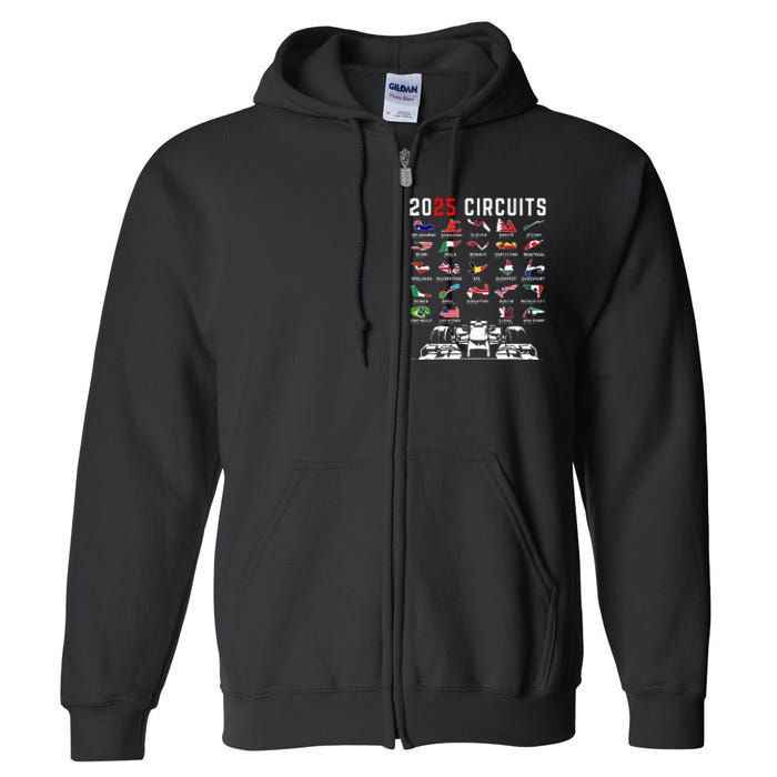 2025 Races Formula Racing Car 2025 Formula Racing Full Zip Hoodie