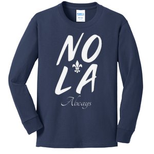 2025 Remember Nola Always Never Forget New Orleans Strong Kids Long Sleeve Shirt