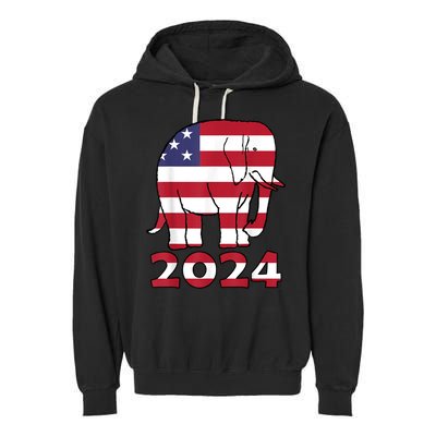 2024 Republican Support Garment-Dyed Fleece Hoodie