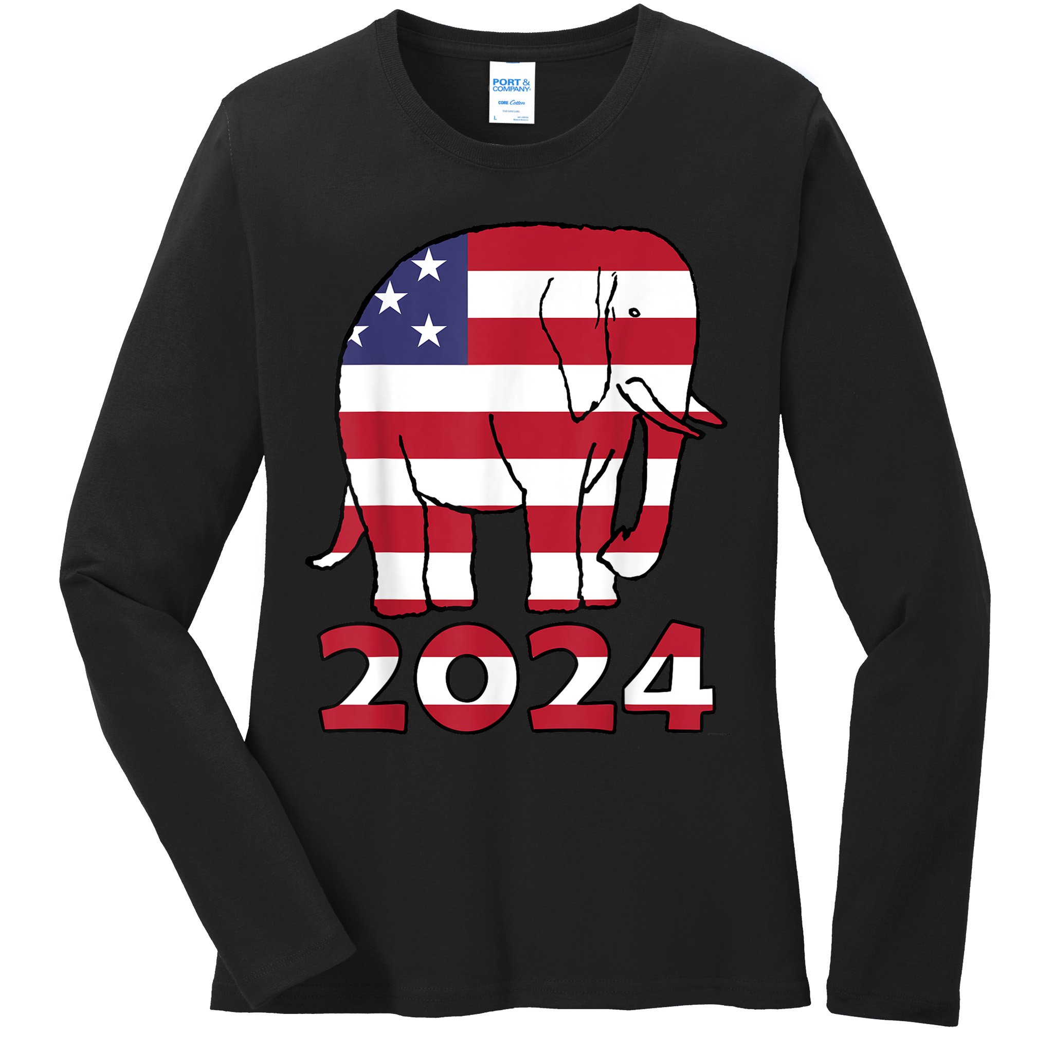 2024 Republican Support Ladies Long Sleeve Shirt