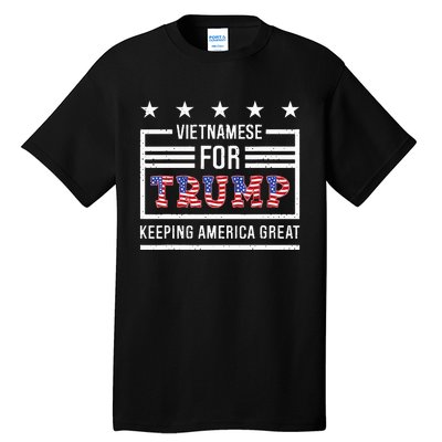 2024 Reelection Trump Vietnamese For Trump Conservative Tall T-Shirt