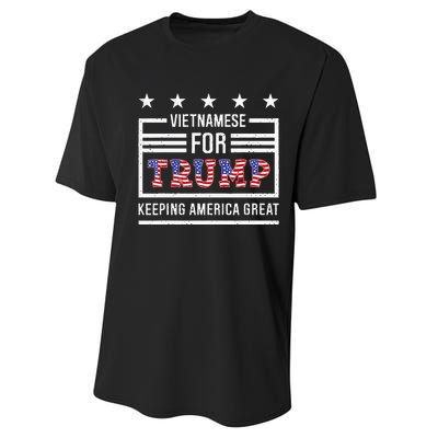 2024 Reelection Trump Vietnamese For Trump Conservative Performance Sprint T-Shirt