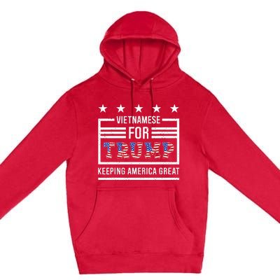 2024 Reelection Trump Vietnamese For Trump Conservative Premium Pullover Hoodie