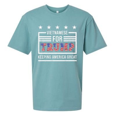 2024 Reelection Trump Vietnamese For Trump Conservative Sueded Cloud Jersey T-Shirt