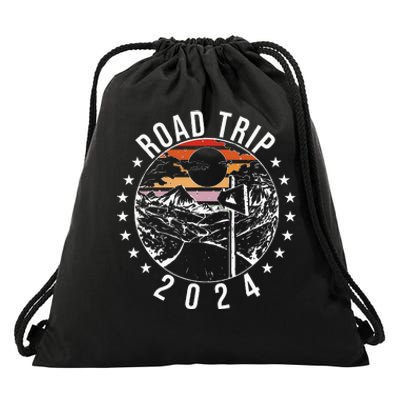 2024 Road Trip Drawstring Bag