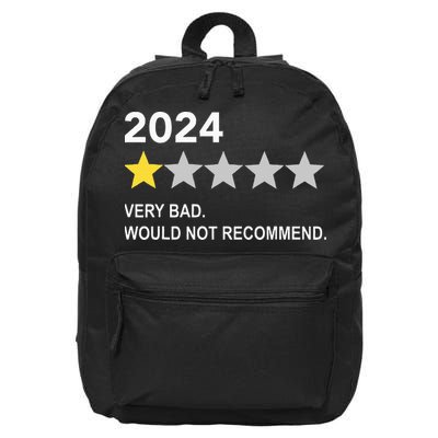 2024 Rating Very Bad Would Not Recommend One Star Rating 16 in Basic Backpack