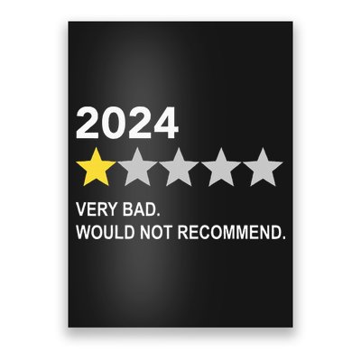 2024 Rating Very Bad Would Not Recommend One Star Rating Poster