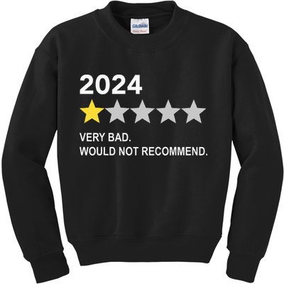 2024 Rating Very Bad Would Not Recommend One Star Rating Kids Sweatshirt