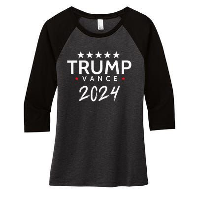 2024 Supporter Women's Tri-Blend 3/4-Sleeve Raglan Shirt