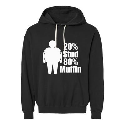 20 Stud 80 Muffin Funny Garment-Dyed Fleece Hoodie