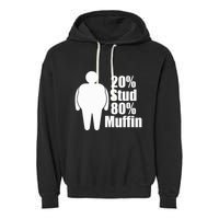 20 Stud 80 Muffin Funny Garment-Dyed Fleece Hoodie