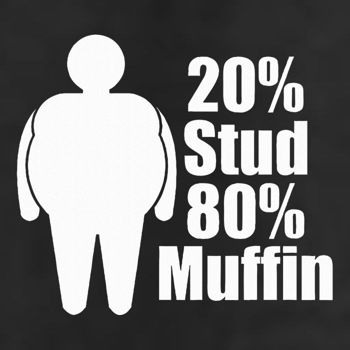 20 Stud 80 Muffin Funny Garment-Dyed Fleece Hoodie