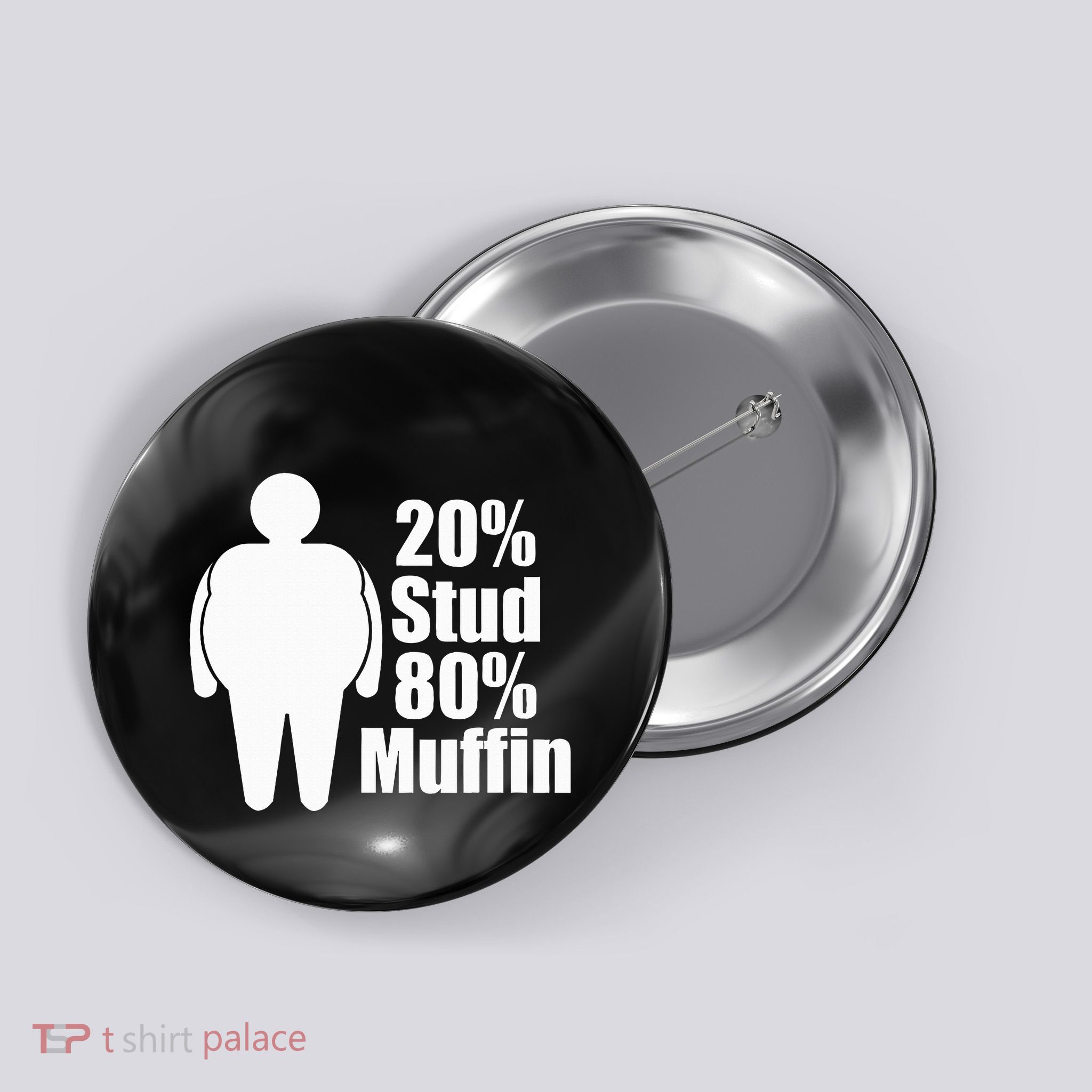 20 Stud 80 Muffin Funny Button