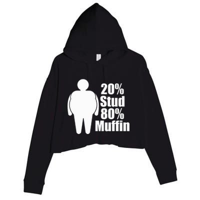 20 Stud 80 Muffin Funny Crop Fleece Hoodie