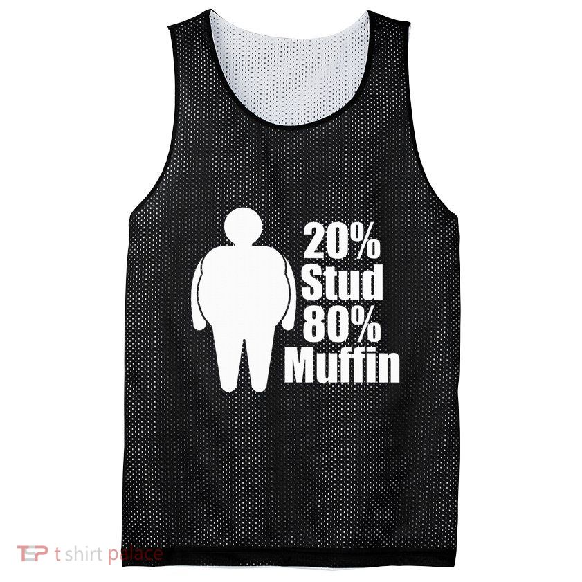 20 Stud 80 Muffin Funny Mesh Reversible Basketball Jersey Tank
