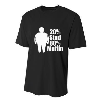 20 Stud 80 Muffin Funny Youth Performance Sprint T-Shirt