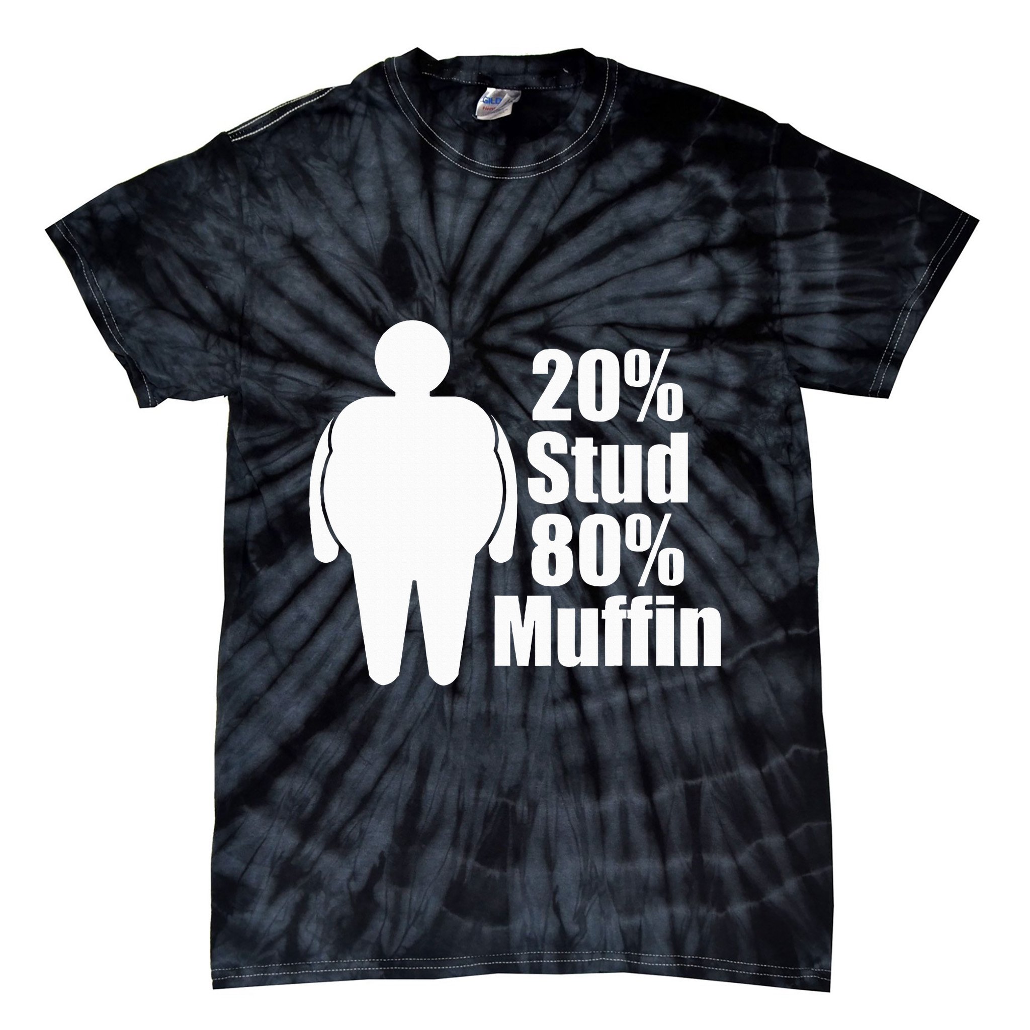 20 Stud 80 Muffin Funny Tie-Dye T-Shirt