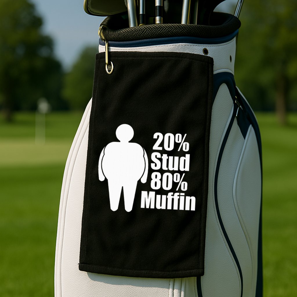 20 Stud 80 Muffin Funny Golf Towel