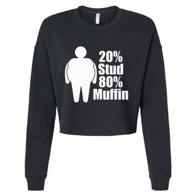 20 Stud 80 Muffin Funny Cropped Pullover Crew