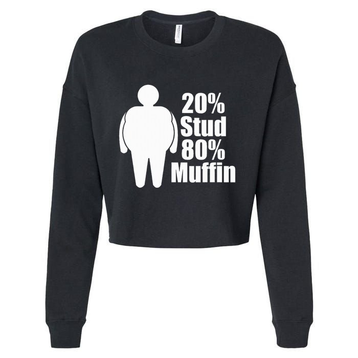 20 Stud 80 Muffin Funny Cropped Pullover Crew