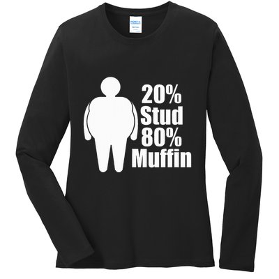 20 Stud 80 Muffin Funny Ladies Long Sleeve Shirt