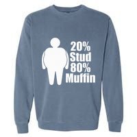 20 Stud 80 Muffin Funny Garment-Dyed Sweatshirt