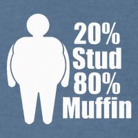 20 Stud 80 Muffin Funny Garment-Dyed Sweatshirt