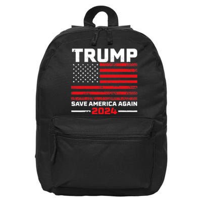 2024.Trump Save America.Again USA Flag 16 in Basic Backpack