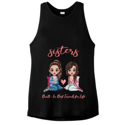 2 Sisters Anime Chibi Built In Best Friends For Life Ladies PosiCharge Tri-Blend Wicking Tank
