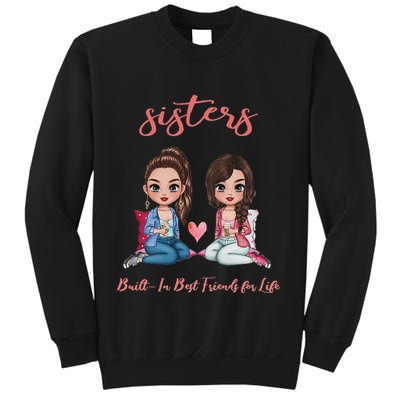 2 Sisters Anime Chibi Built In Best Friends For Life Sweatshirt