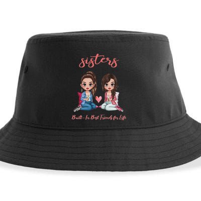 2 Sisters Anime Chibi Built In Best Friends For Life Sustainable Bucket Hat